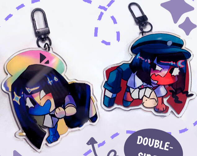 double-sided keychain